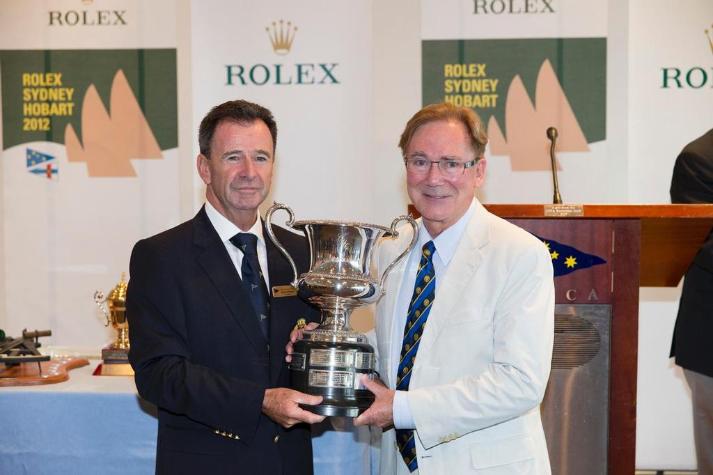 Darryl Hodgkinson receiving the Ocean Racer of the Year Award from CYCA Commodore Howard Piggott ©  Andrea Francolini Photography http://www.afrancolini.com/